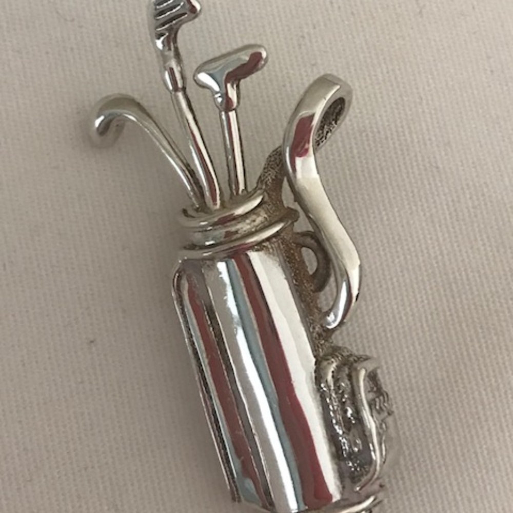 Sterling Silver Golf Brooch